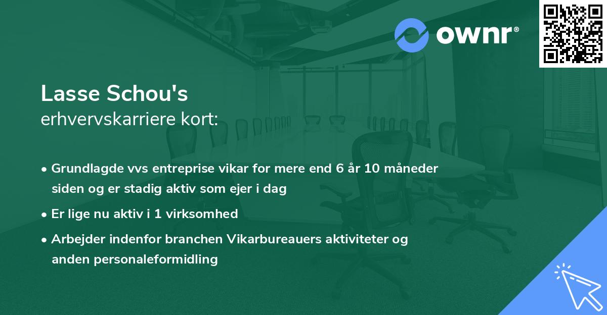Lasse Schou's erhvervskarriere kort
