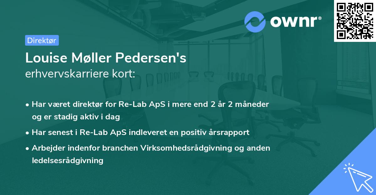 Louise Møller Pedersen's erhvervskarriere kort