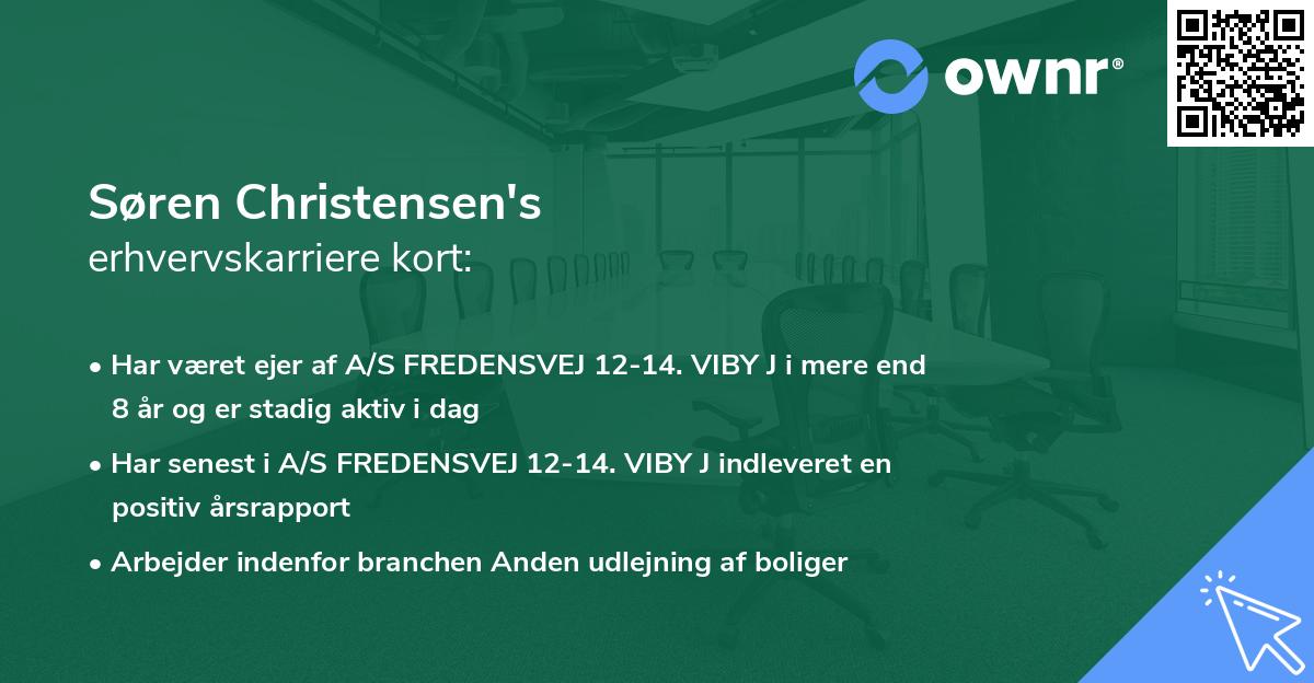 Søren Christensen's erhvervskarriere kort