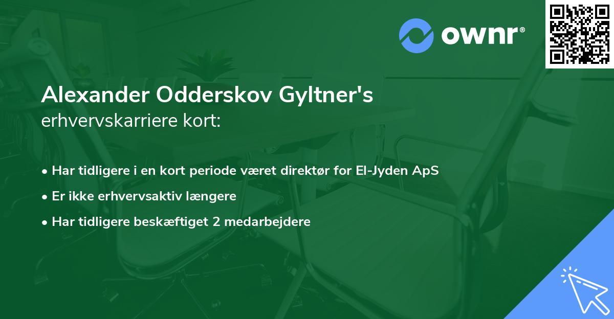 Alexander Odderskov Gyltner's erhvervskarriere kort