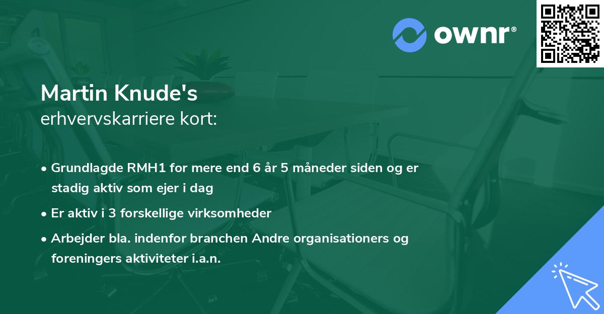 Martin Knude's erhvervskarriere kort