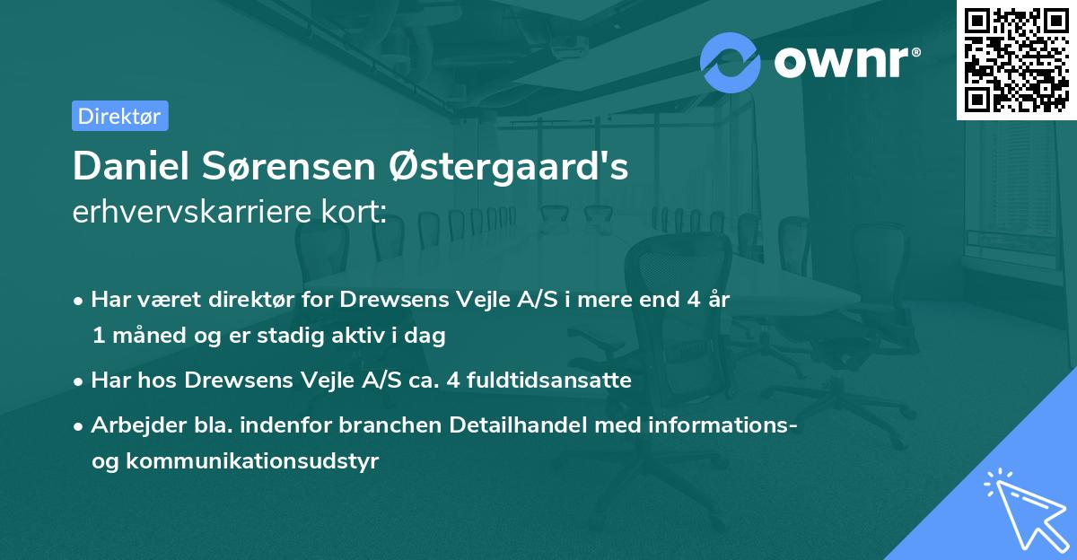 Daniel Sørensen Østergaard's erhvervskarriere kort