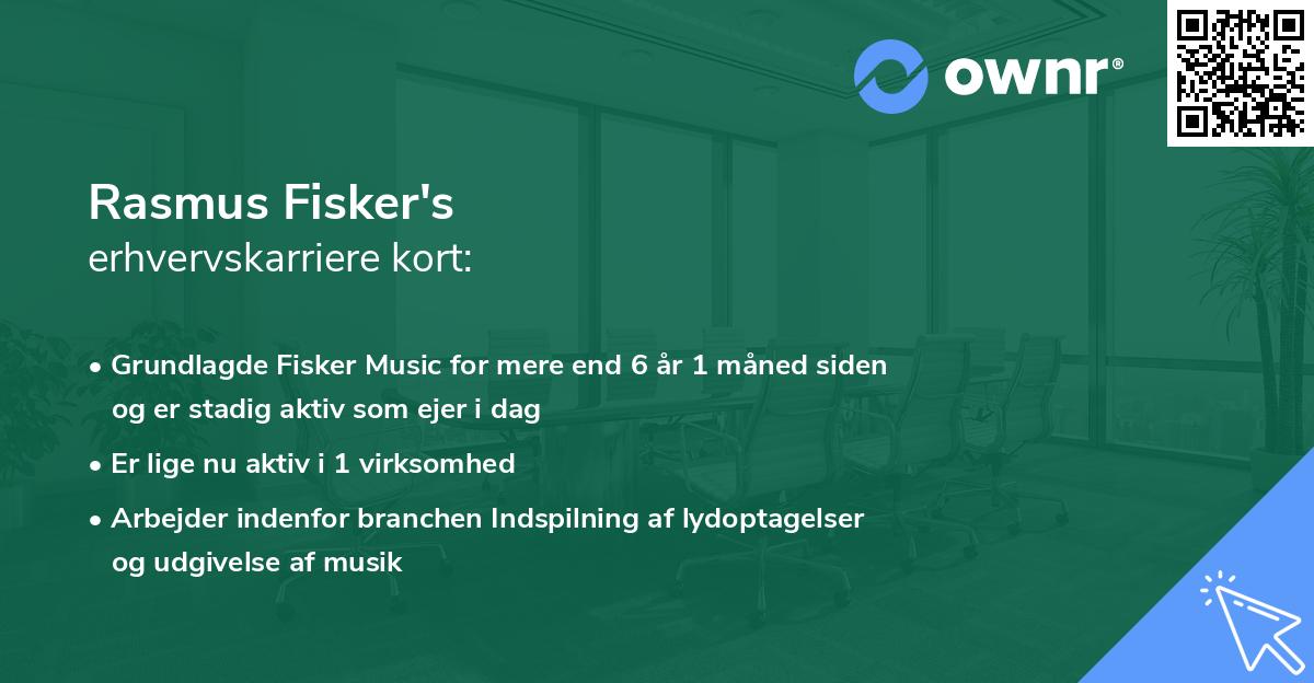 Rasmus Fisker's erhvervskarriere kort