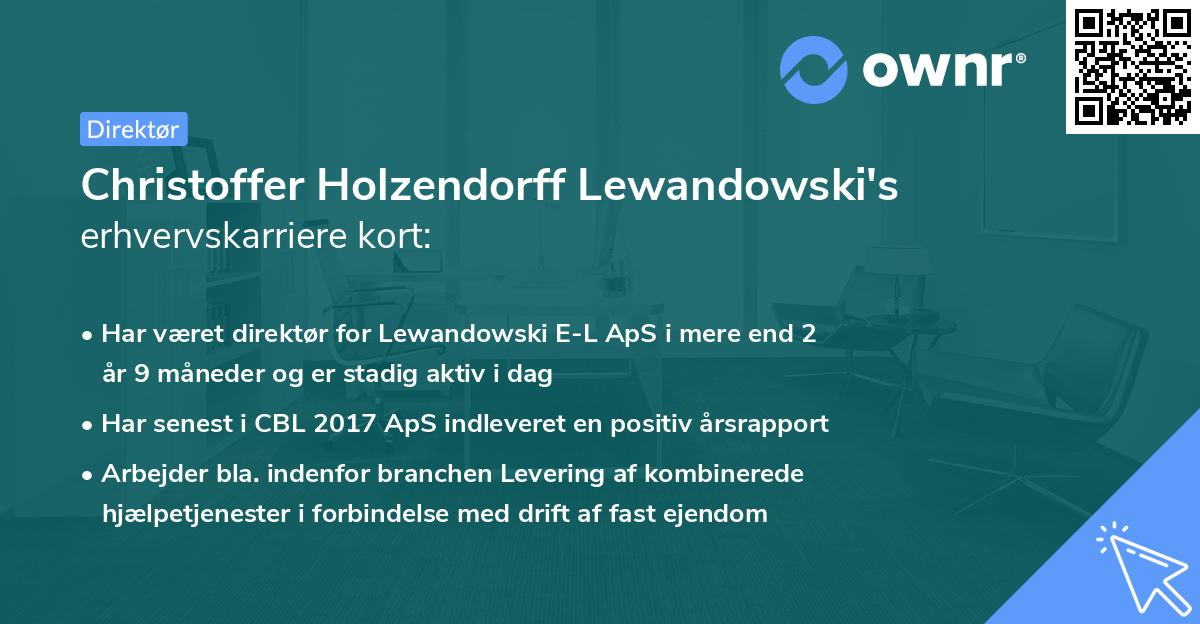Christoffer Holzendorff Lewandowski's erhvervskarriere kort