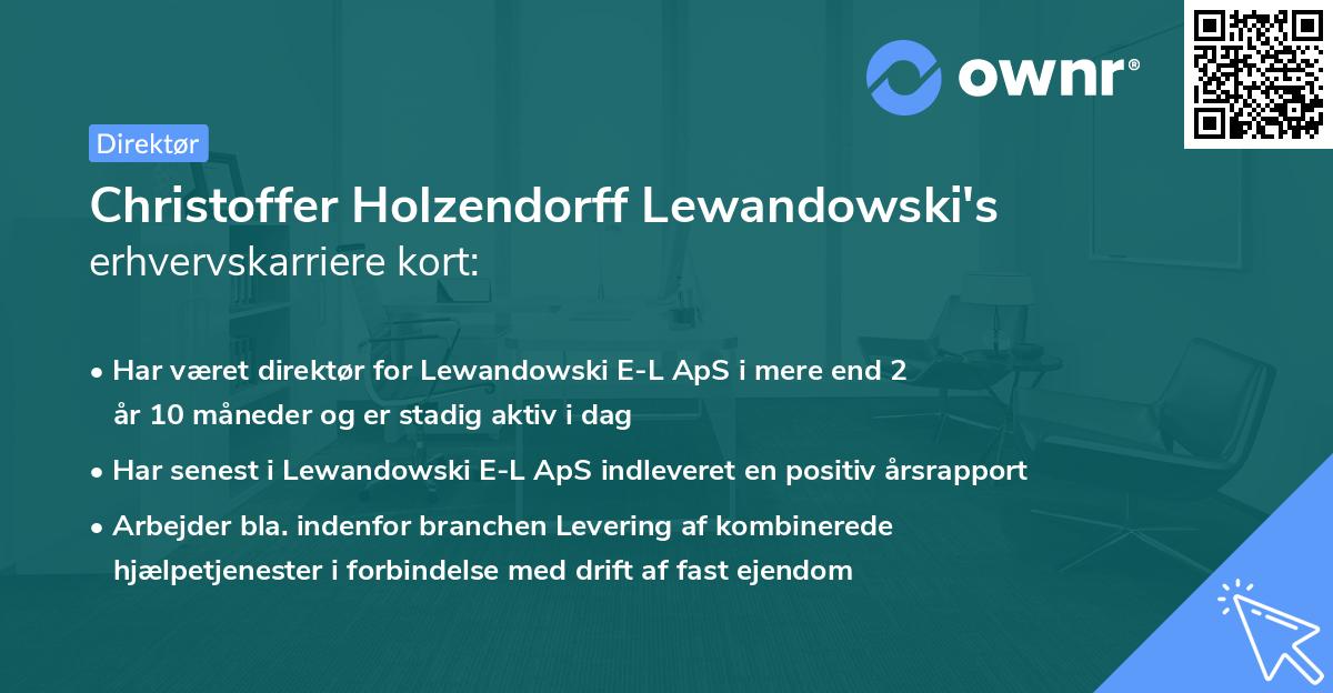 Christoffer Holzendorff Lewandowski's erhvervskarriere kort