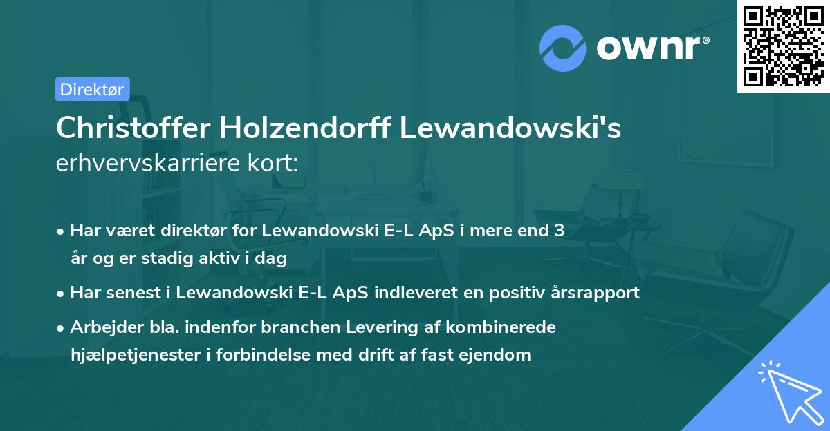 Christoffer Holzendorff Lewandowski's erhvervskarriere kort