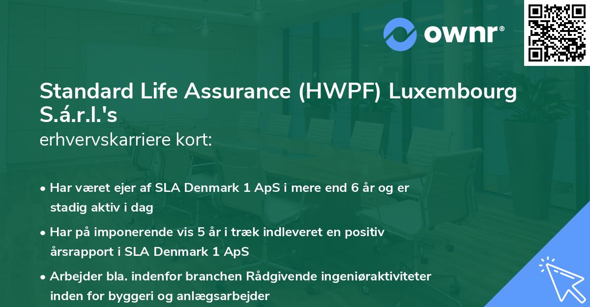 Standard Life Assurance (HWPF) Luxembourg S.á.r.l.'s erhvervskarriere kort