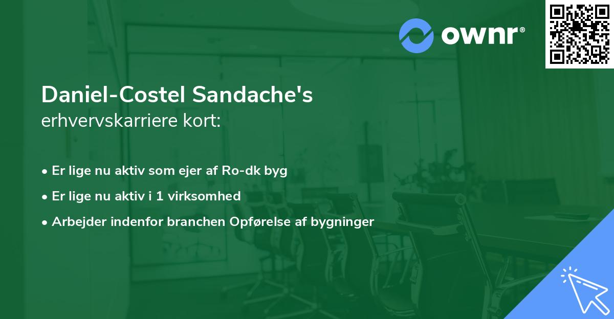 Daniel-Costel Sandache's erhvervskarriere kort