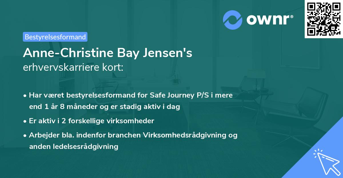 Anne-Christine Bay Jensen's erhvervskarriere kort