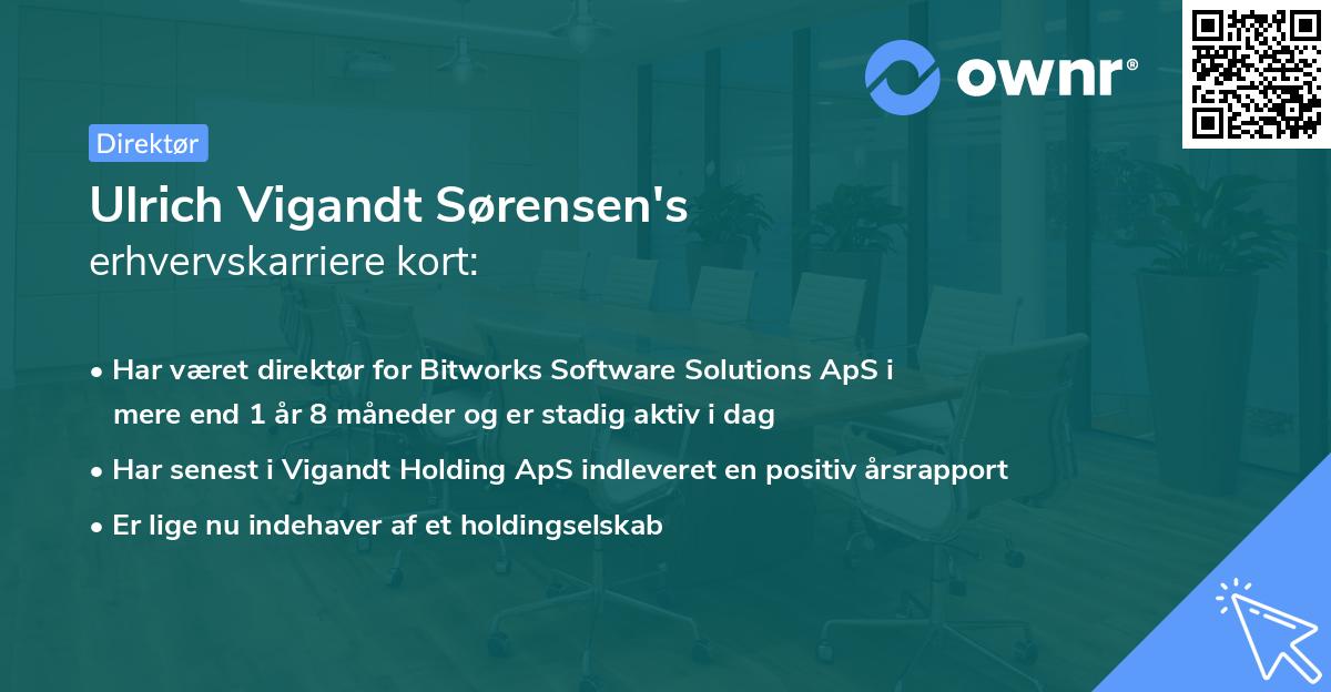 Ulrich Vigandt Sørensen's erhvervskarriere kort