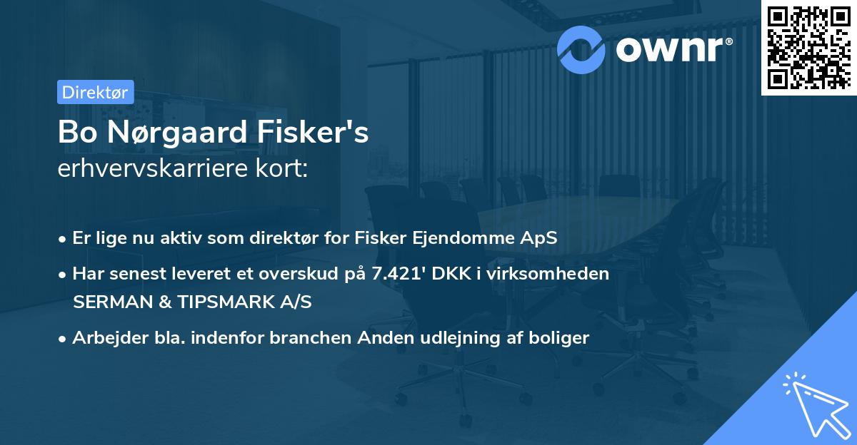 Bo Nørgaard Fisker's erhvervskarriere kort