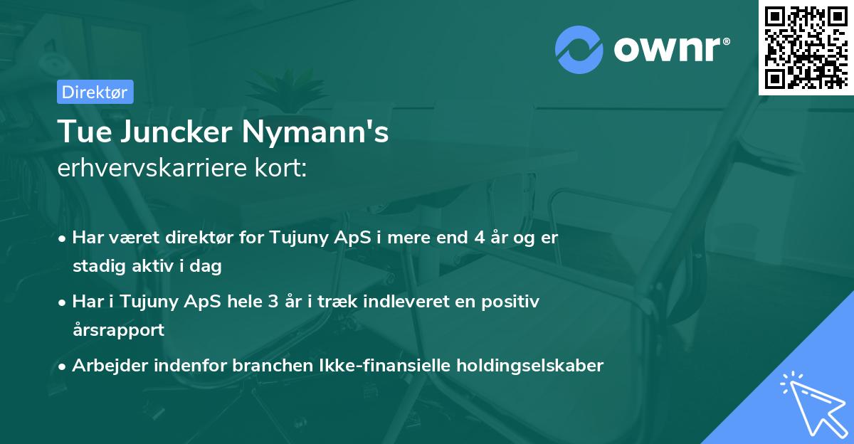 Tue Juncker Nymann's erhvervskarriere kort