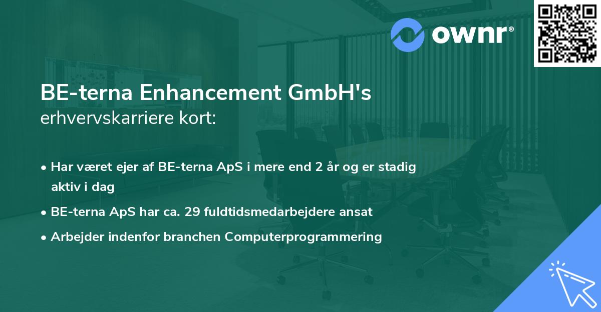 BE-terna Enhancement GmbH's erhvervskarriere kort