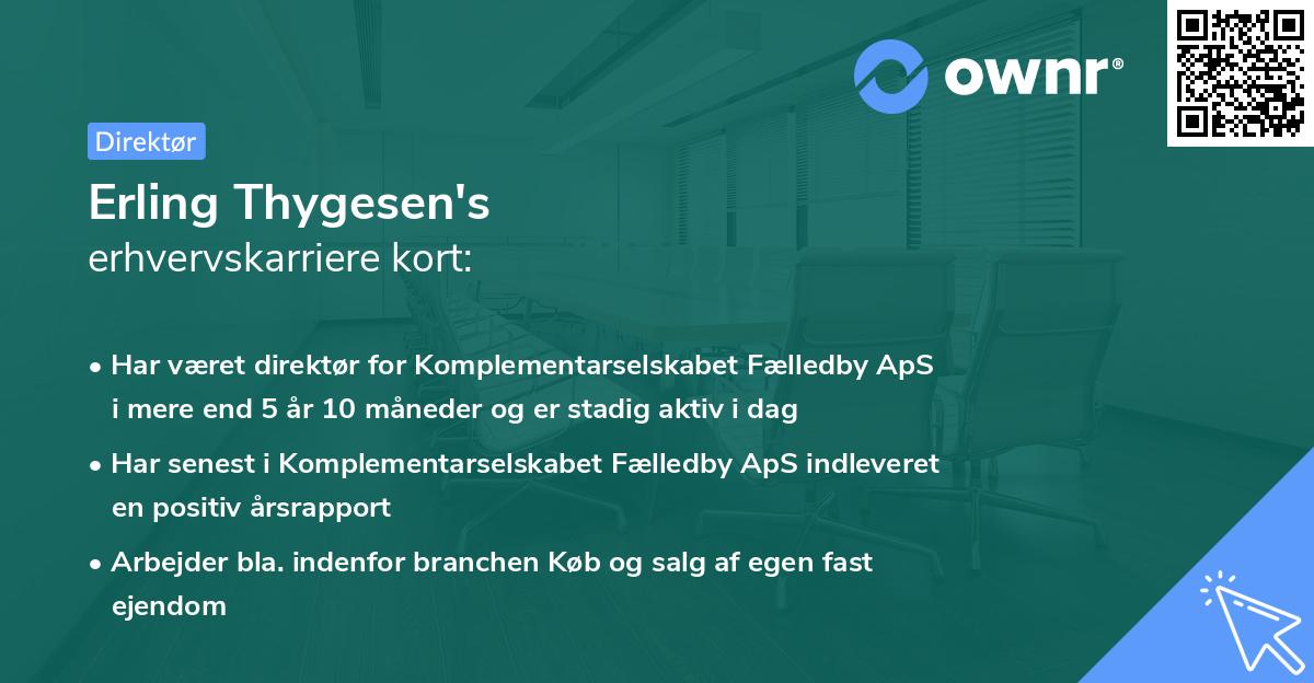 Erling Thygesen's erhvervskarriere kort