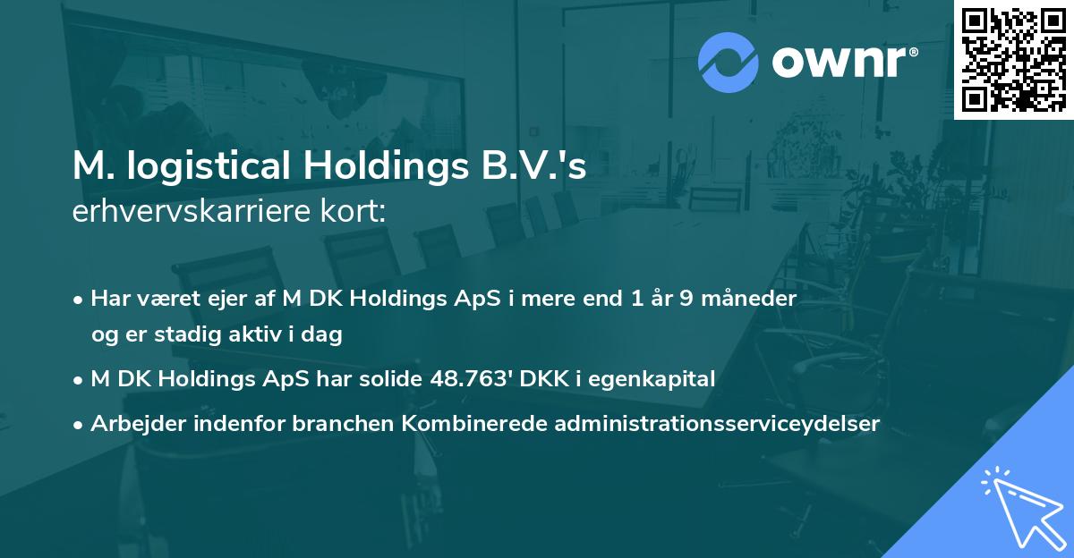 M. logistical Holdings B.V.'s erhvervskarriere kort