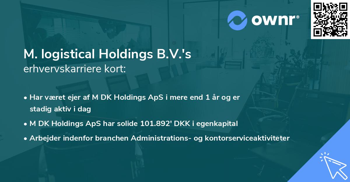 M. logistical Holdings B.V.'s erhvervskarriere kort