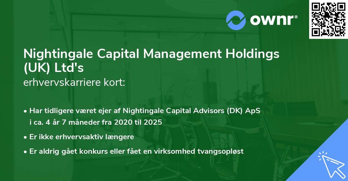 Nightingale Capital Management Holdings (UK) Ltd's erhvervskarriere kort