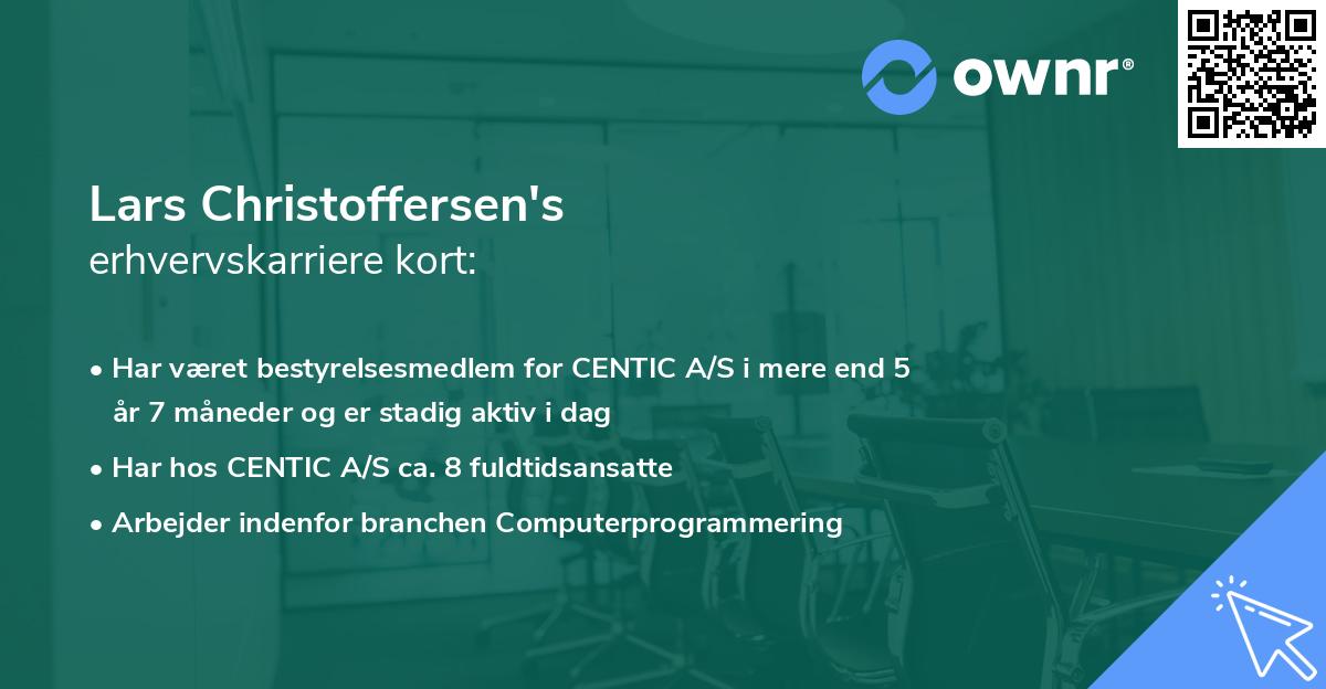 Lars Christoffersen's erhvervskarriere kort