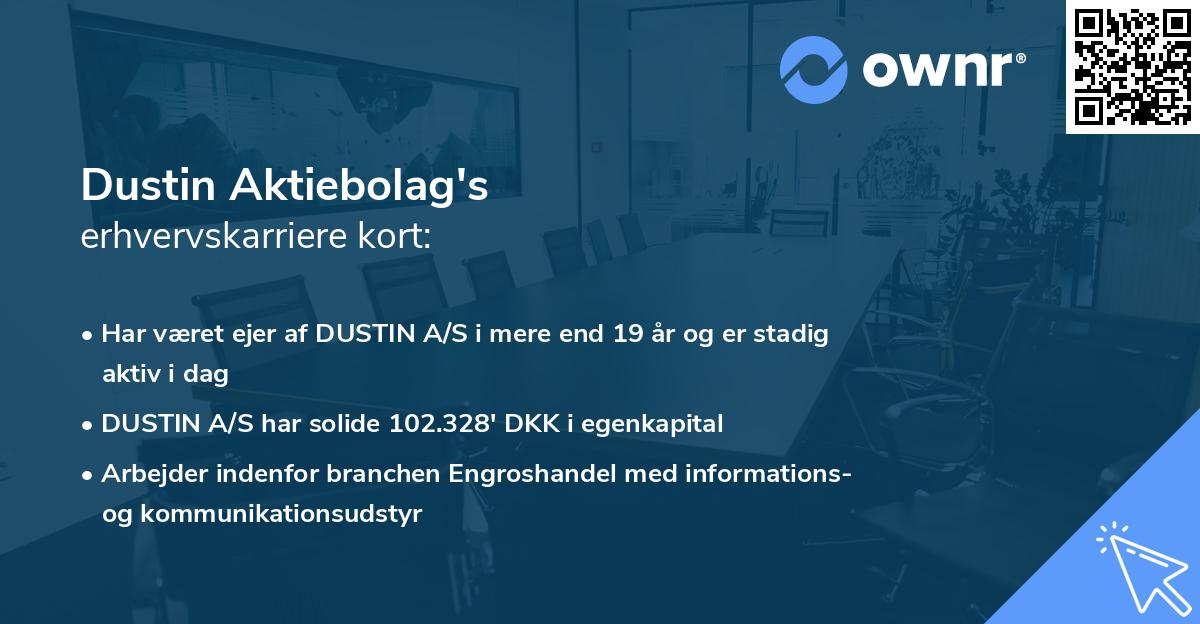 Dustin Aktiebolag's erhvervskarriere kort
