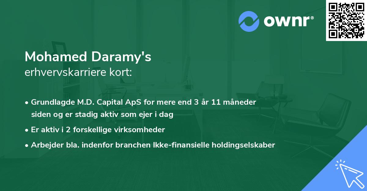 Mohamed Daramy's erhvervskarriere kort