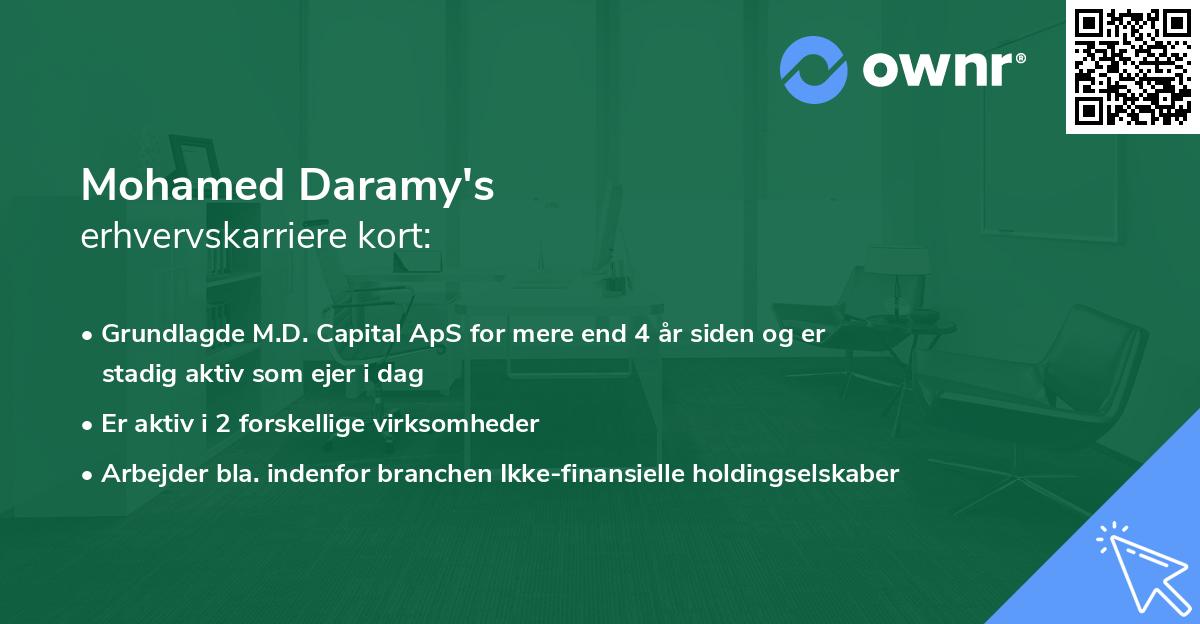 Mohamed Daramy's erhvervskarriere kort