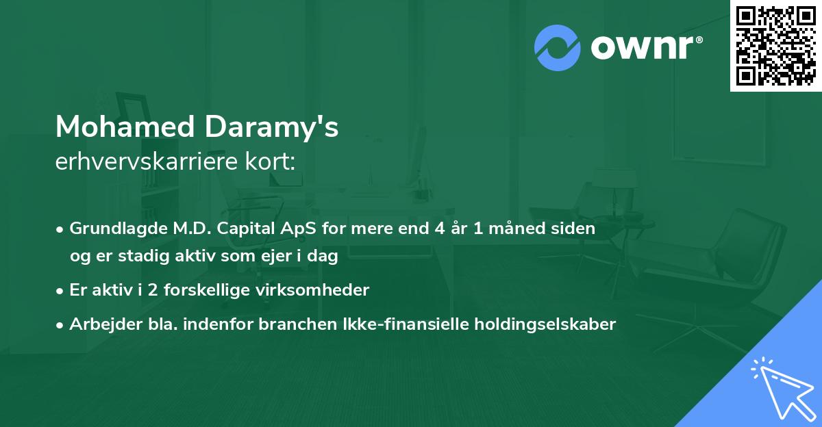 Mohamed Daramy's erhvervskarriere kort