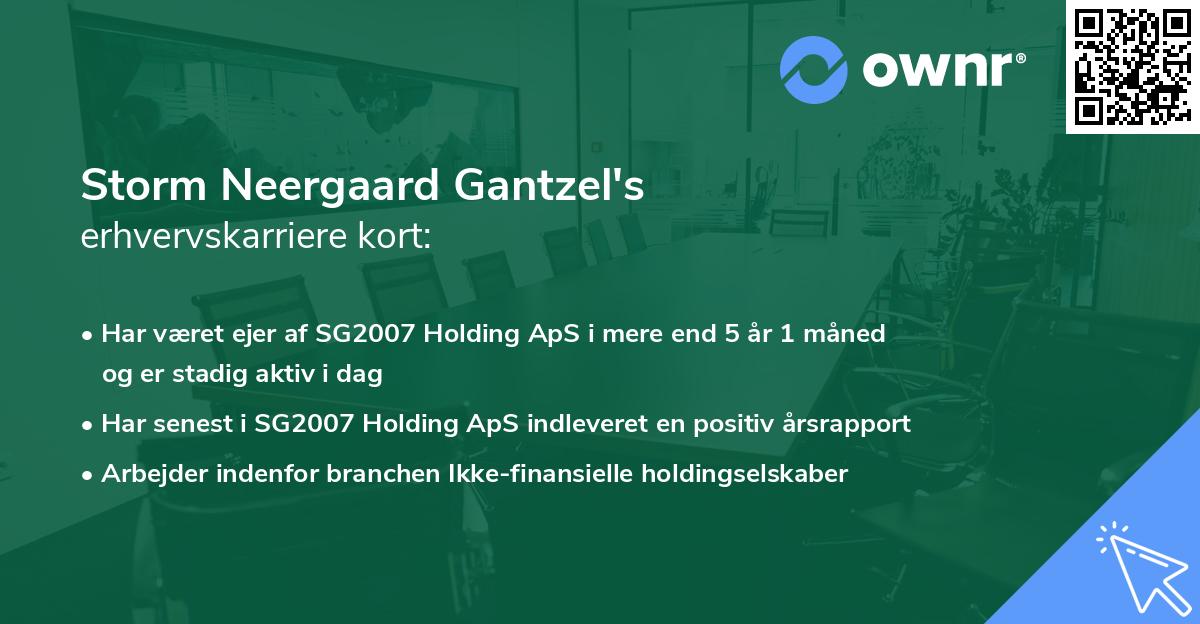 Storm Neergaard Gantzel's erhvervskarriere kort