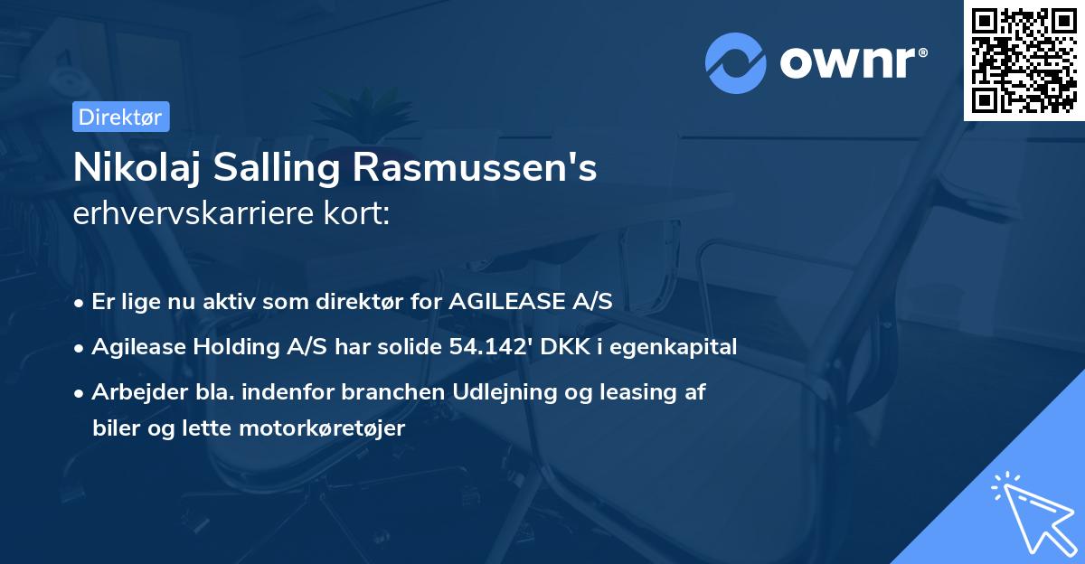 Nikolaj Salling Rasmussen's erhvervskarriere kort