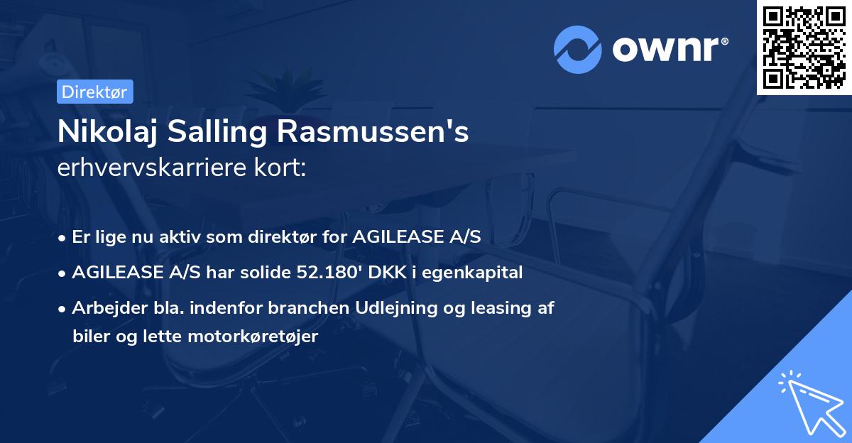 Nikolaj Salling Rasmussen's erhvervskarriere kort