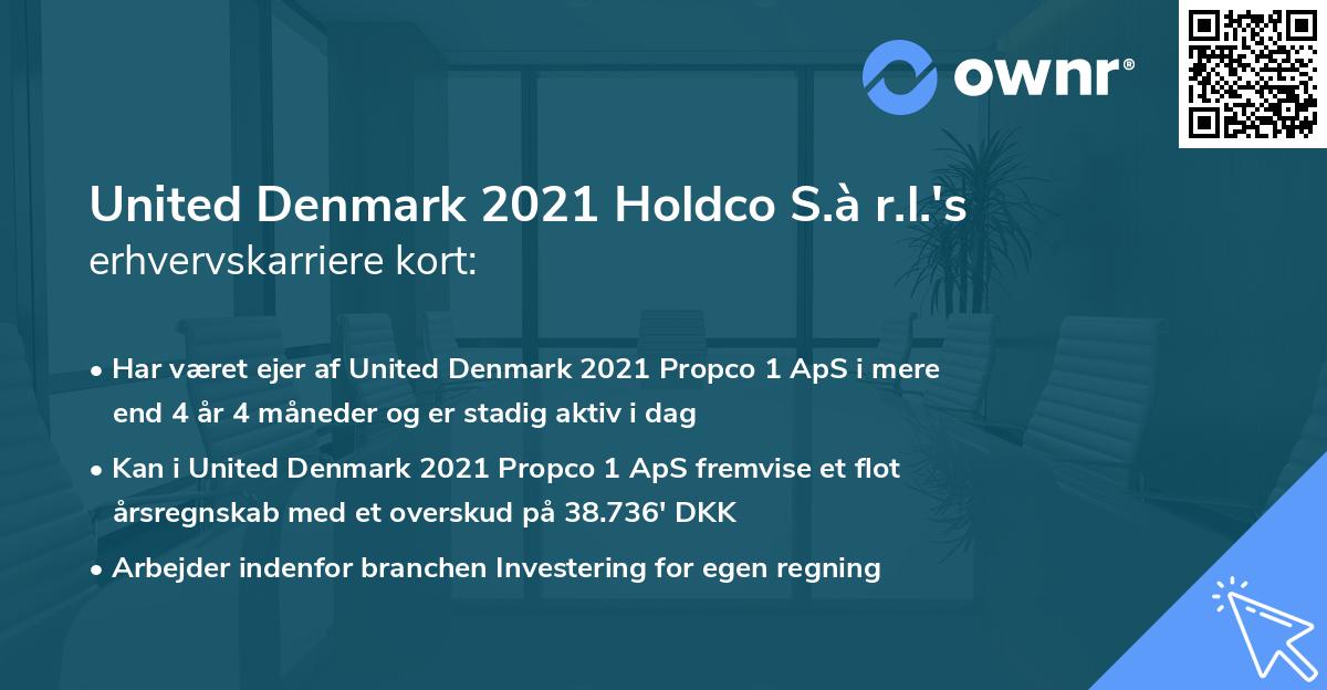 United Denmark 2021 Holdco S.à r.l.'s erhvervskarriere kort