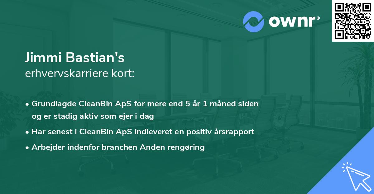 Jimmi Bastian's erhvervskarriere kort