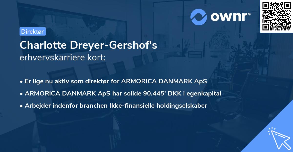 Charlotte Dreyer-Gershof's erhvervskarriere kort