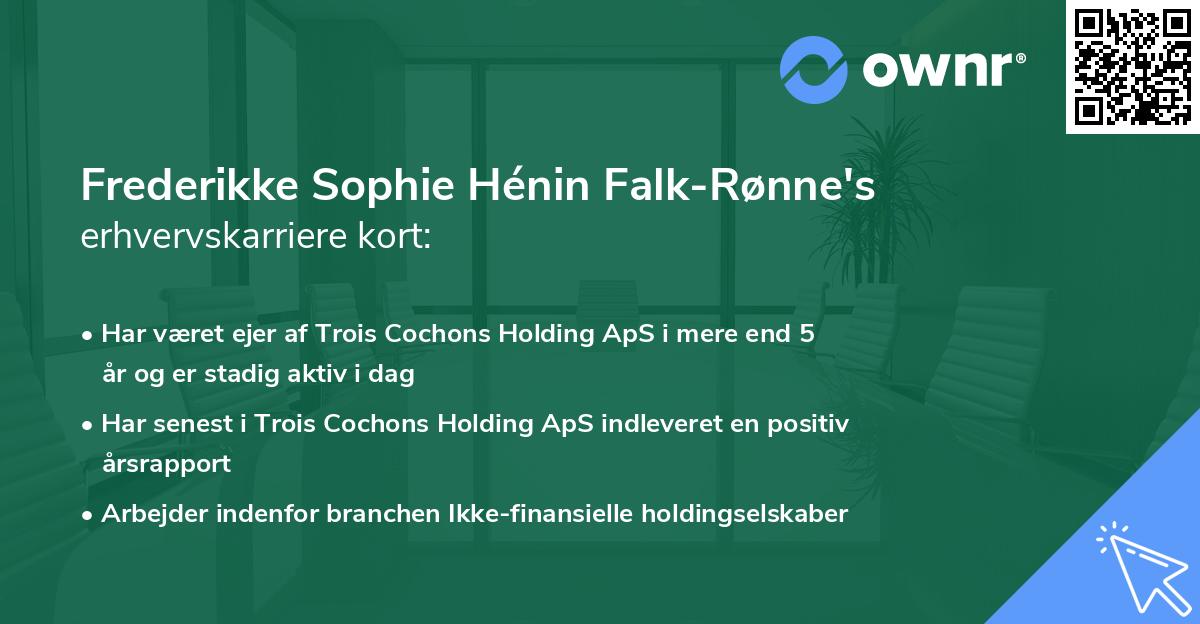 Frederikke Sophie Hénin Falk-Rønne's erhvervskarriere kort