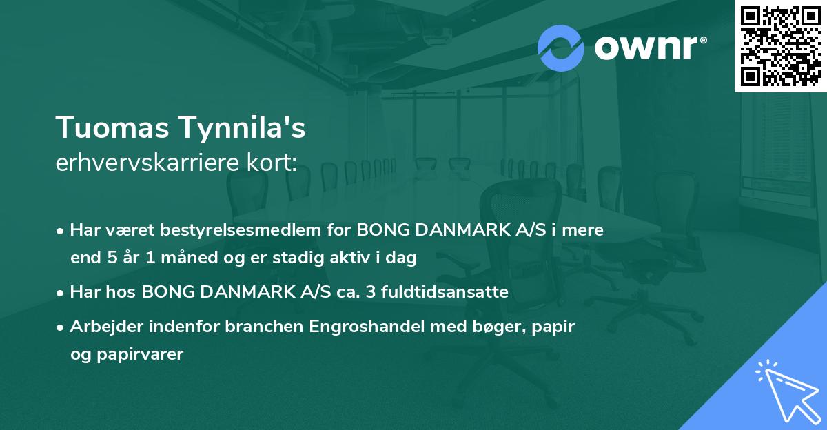 Tuomas Tynnila's erhvervskarriere kort