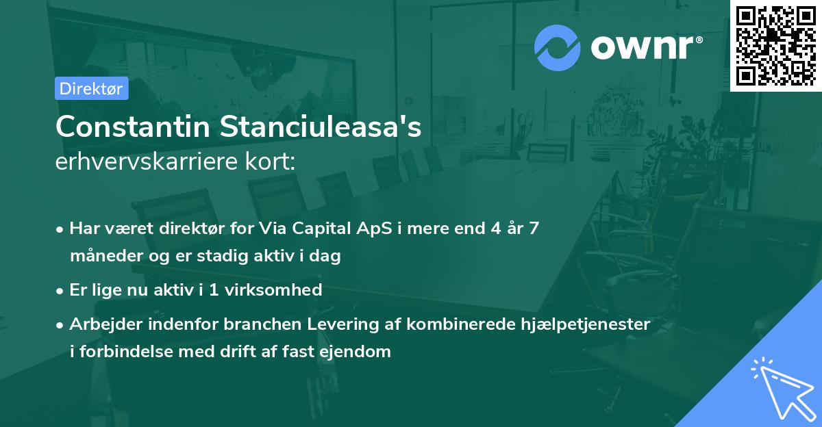 Constantin Stanciuleasa's erhvervskarriere kort