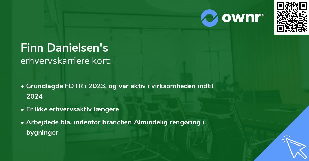 Finn Danielsen's erhvervskarriere kort