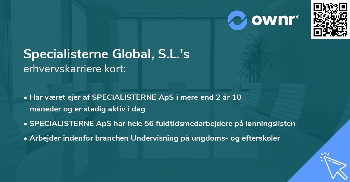Specialisterne Global, S.L.'s erhvervskarriere kort