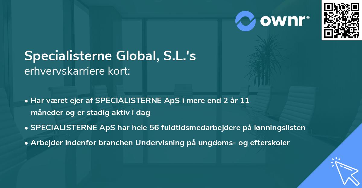 Specialisterne Global, S.L.'s erhvervskarriere kort