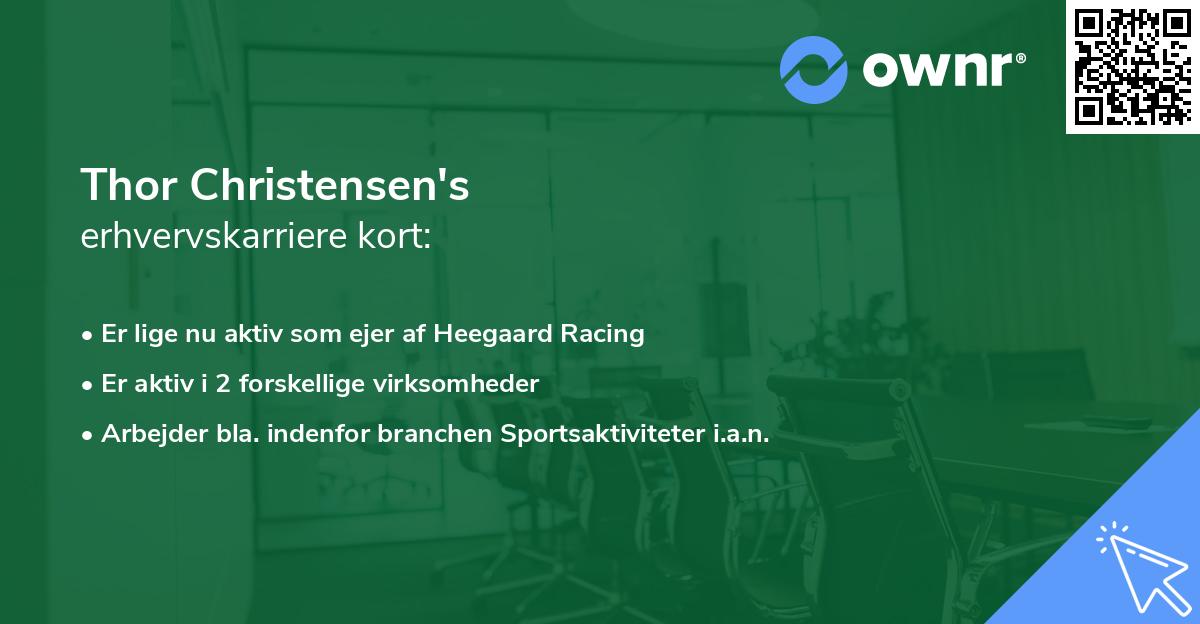 Thor Christensen's erhvervskarriere kort