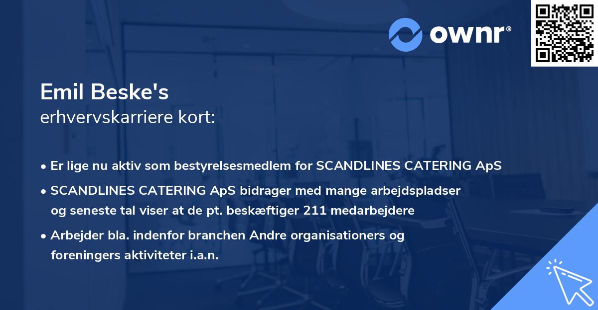Emil Beske's erhvervskarriere kort