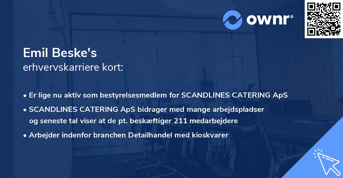Emil Beske's erhvervskarriere kort