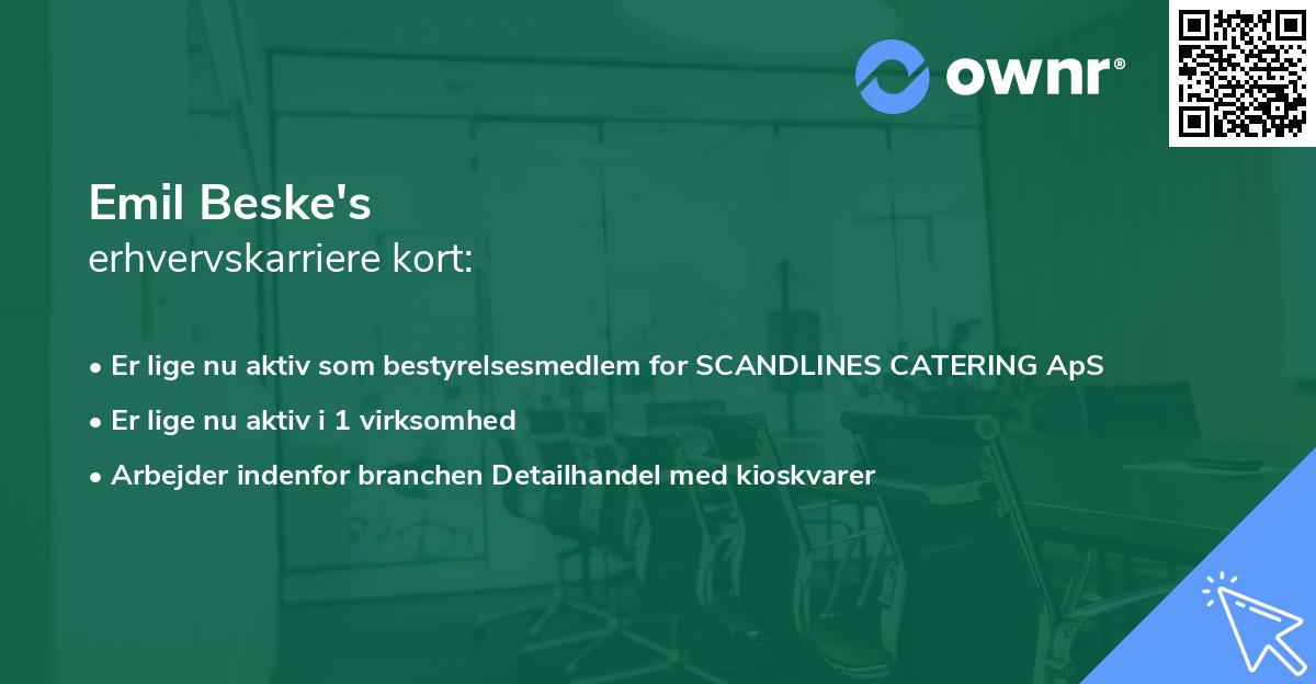 Emil Beske's erhvervskarriere kort
