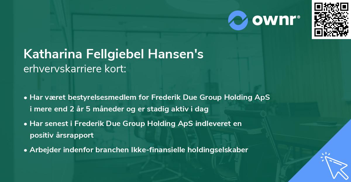 Katharina Fellgiebel Hansen's erhvervskarriere kort