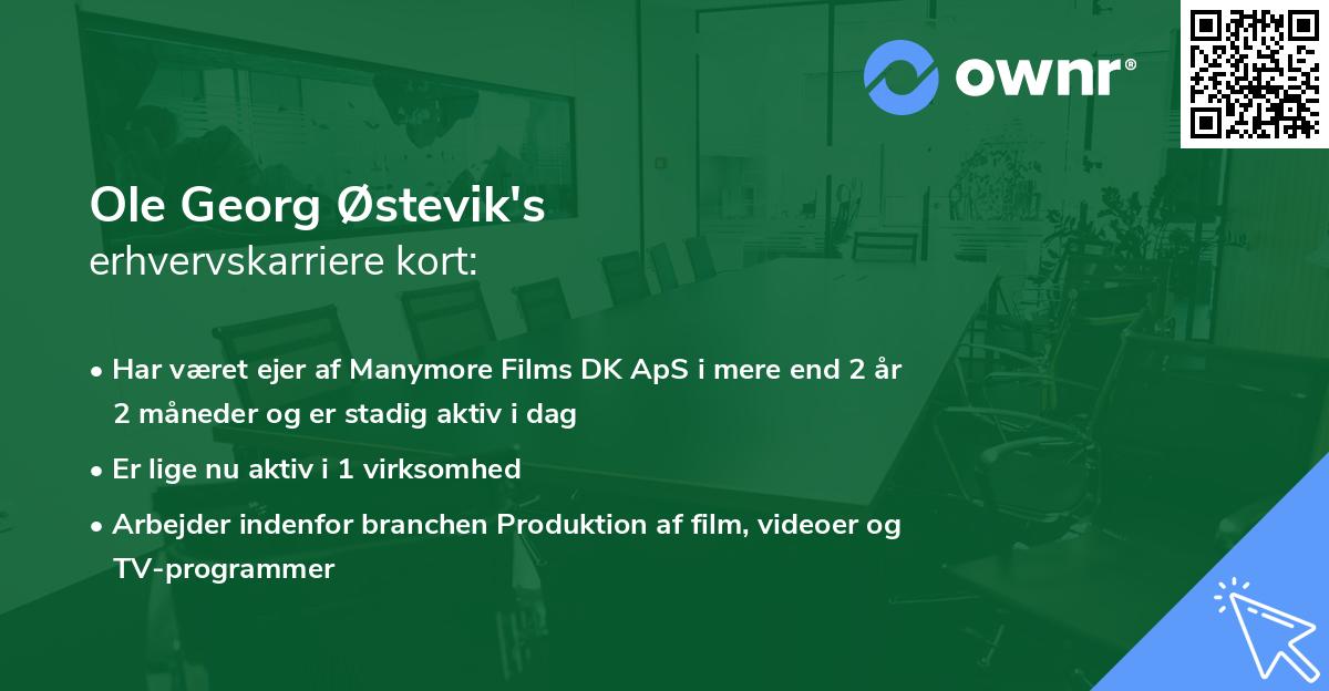 Ole Georg Østevik's erhvervskarriere kort