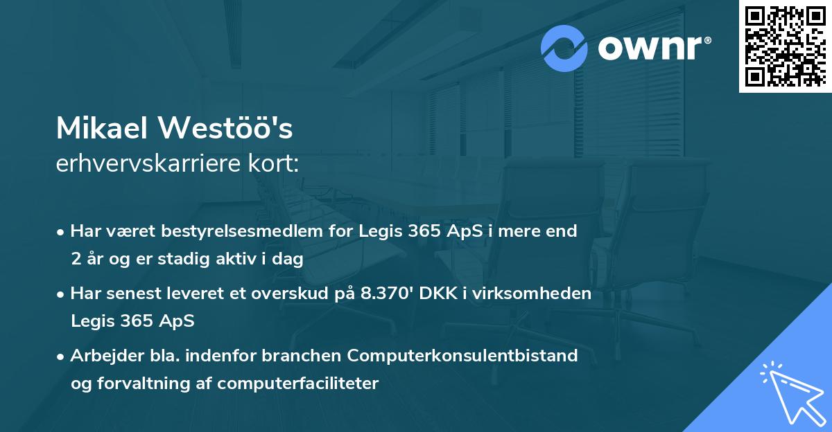 Mikael Westöö's erhvervskarriere kort