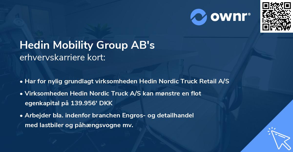 Hedin Mobility Group AB's erhvervskarriere kort