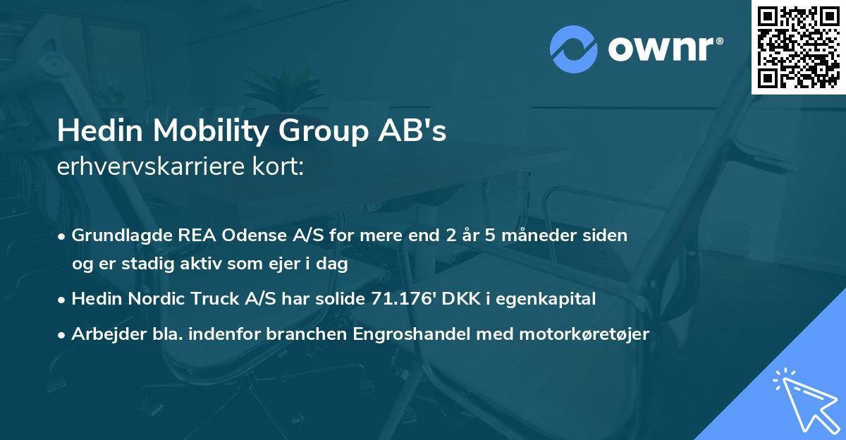 Hedin Mobility Group AB's erhvervskarriere kort