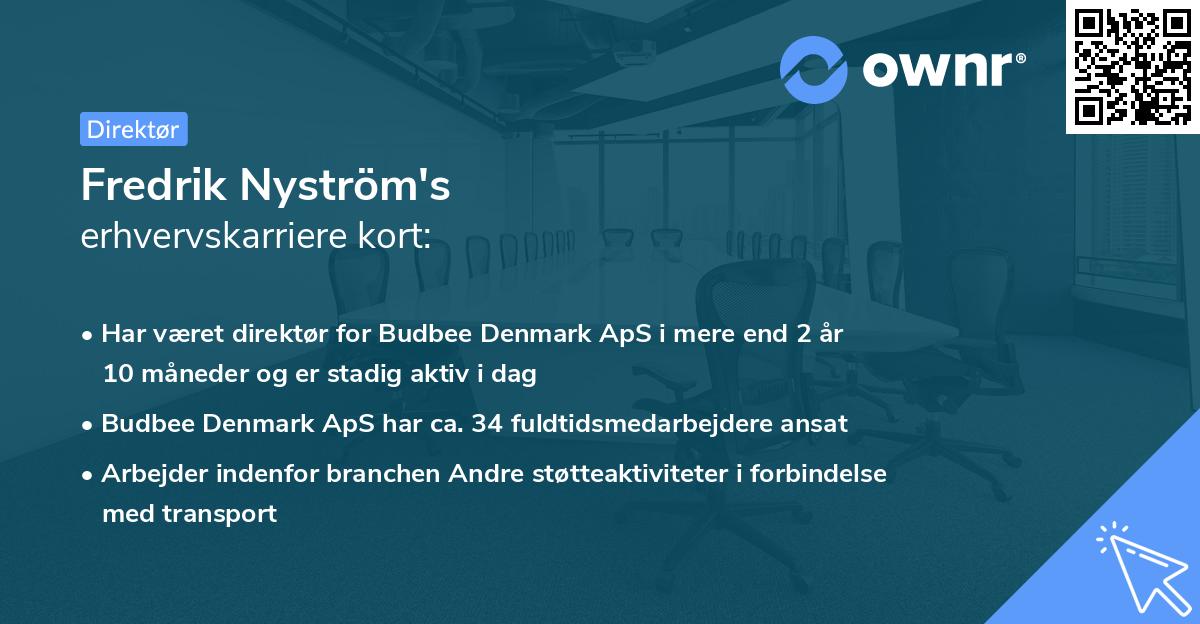 Fredrik Nyström's erhvervskarriere kort