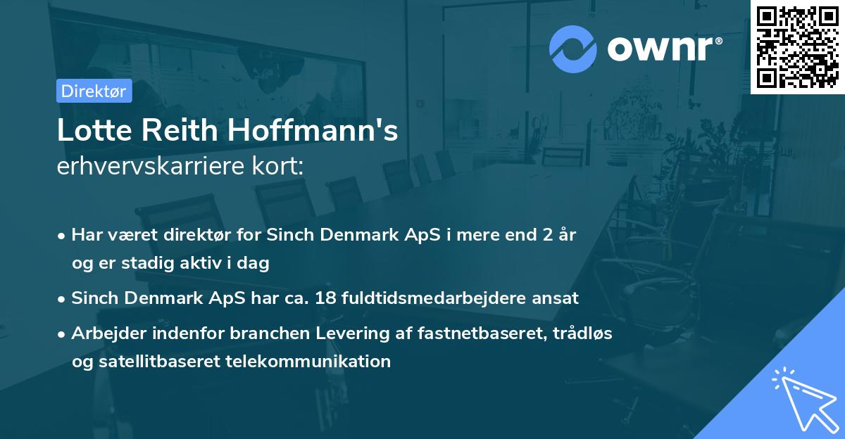 Lotte Reith Hoffmann's erhvervskarriere kort