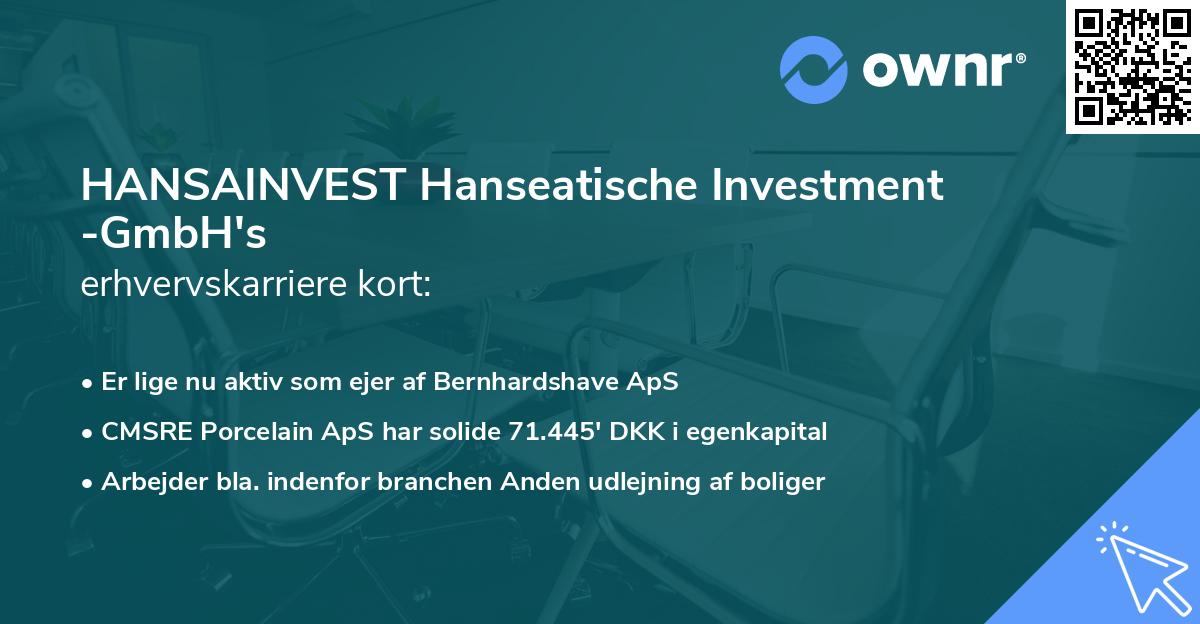 HANSAINVEST Hanseatische Investment -GmbH's erhvervskarriere kort